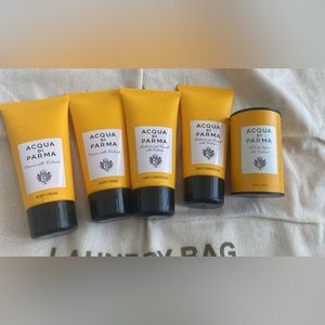 acqua di parma 2 body cream 75 ml each, 2 hair conditioner, bath salts